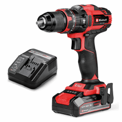 Einhell Akku-Schlagbohrschrauber TE-CD 18/44 Li-i (1x2,5Ah) Power X-Change (18 V, 44 Nm, Schlagbohrfunktion, 13 mm Metallbohrfutter, 2-Gang, inkl. 2,5 Ah Akku & Ladegerät)