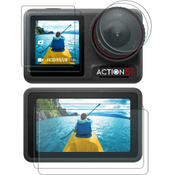 AMAZEAR (2 Pack Displayschutzfolie für DJI Osmo Action5 Pro, Gehärtete Glasschutzfolie für DJI Action 5 Pro Zubehör, Ultra HD, 9H Härte, Kratzfest Action 5P SP