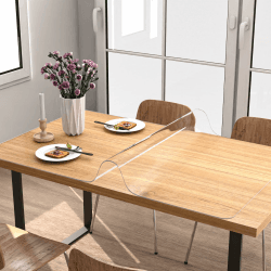 NATRKE Schreibtischunterlage Transparent, 150x90x0.15cm Schreibunterlage groß klare Durchsichtige Schreibtischmatte PVC, Tischschoner rutschfeste Runde Kanten Schreibunterlage für Büro Zuhause Clear 150 x 90 cm