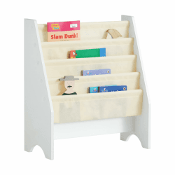 SoBuy FRG225-W Kinder-Bücherregal Hängefächerregal Zeitungsständer mit 4 Ablagefächern Büchergestell BHT ca: 62x71x29cm Beige