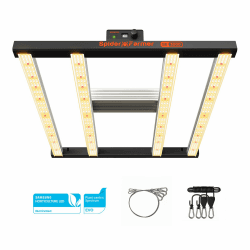Spider Farmer SE3000 LED Grow Lampe Samsung 301H EVO Dioden 90x90CM Abdeckung 300W LED Pflanzenlampe Vollspektrum Grow Light Dimmbare Daisy Chain Wachstumslampe für Gemüse Blume 2,85 umol/J SE3000-300W