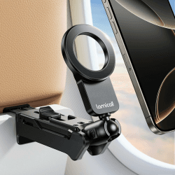 Lamicall Handyhalterung Flugzeug für MagSafe Zubehör - [Super Stabil] 3-IN-1 Travel Essentials Handy Ständer für Flugzeug Gadgets Reise, 360° Drehung Tragbarer Handyhalter für iPhone 16/15/14, Samsung magnetisch-Schwarz