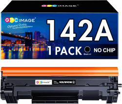 GPC IMAGE 142A Toner Kompatible für HP 142A Schwarz 142X, für HP Laserjet MFP M140w Toner M110w M110 MFP M140 MFP M139w M139 W1420A W1420X (Kein Chip, 1er-Pack Schwarz ) 1 x Schwarz 142A Schwarz