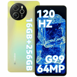 Blackview Shark 8 Handy16GB+256GB, Helio G99, 120Hz 2.4K, 64MP, Android 13 Smartphone ohne vertrag, 6.78" FHD+, 13MP, NFC, 5000mAh akku mit 33W, 4G Dual SIM Handys Gold
