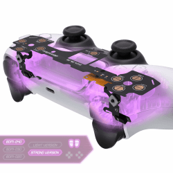 eXtremeRate Clicky Hair Trigger Kit für ps5 Controller BDM-040 Schultertasten, Ergonomic Micro Switch L2R2 & Taktile L1R1 Buttons Trigger Stop Mausklick Kabel Kit für ps5 Controller-Starke Version