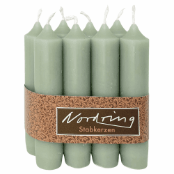 Nordring 8 Stück Stabkerzen pastellgrün 2,2 x 11 cm hoch 11 Pastellgrün