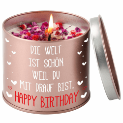 PRSTENLY Geburtstagsgeschenk für Frauen, Kerze aus Metall Geschenke zur Geburt für Frau Freundin Mama Schwester Tochter, Beste Freundin Geburtstag Geschenk