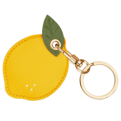 AXFEE AirTag Schutzhülle, Leder Keyring Kompatibel mit Mini A-pple, Hülle Case, Cover mit Schlüsselanhänger 1 Stück-zitrone #1 Obst