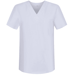 MISEMIYA - Medizinische Uniformen Unisex Top Krankenschwester Krankenhaus Berufskleidung BZ-6801 XS Weiß 68