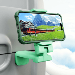 Klearlook Handyhalterung Flugzeug, Handyhalter Flugzeug Reise Gadgets, 360° Verstellbare Handy Halterung Flugzeug Gadgets, Urlaub Travel Essentials Handy Ständer für iPhone,Reisen,Flugzeug,Büro-Grün