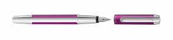 Pelikan Füllhalter Pura P40, Violett, Feder F (fein), hochwertiger Patronenfüller im Geschenk-Etui, 823777