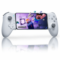 EasySMX M15 Handy Controller Android, Smartphone Controller für iPhone15 Series mit USB C, Bluetooth Handy Controller mit Hall Effekt Trigger&Joystick, meschanischen Tasten-Weiß