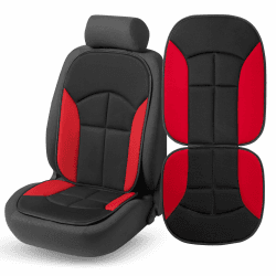 Walser Auto-Sitzaufleger Novara, Auto-Sitzauflage, Sitzschoner-PKW universal, Autositzschoner, Auto-Schutzunterlage, Sitzschoner-LKW schwarz/rot Rot Novara
