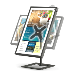 Verstellbarer Metall ständer für die Echo Show 15, Kostenlos um 360° neig- und schwenkbar,15,6 inch Monitor ständer für Echo Show 15 , robust und nicht wackelig-（gebürstetes Metall schwarz）
