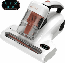 JIGOO J200 Milbensauger für matratzen mit LED-Anzeige, 500W Milbenstaubsauger mit UV-Licht und Staubmilben-Sensor, Ultraschall, Für Allergiker, entfernt 99,9% Allergene von Betten, Sofas, Tierhaare 230V-J200