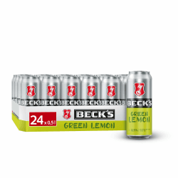 BECK'S Green Lemon Dosenbier Biermischgetränk, EINWEG, Biermischgetränk - Radler - Alster Bier (24 x 0.5 l Dose) Einweg 1 stück (24er Pack)