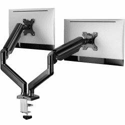 ErGear Monitor Halterung 2 Monitore für 17 bis 32 Zoll Bildschirme, Bildschirmhalterung 2 Monitore, Monitorhalterung 2 Monitore mit Einer Tragfähigkeit von 2–10 kg, 2 Montageoptionen/VESA 75/100 Schwarz