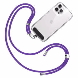 TBOC Handykette Schlüsselband [Violett] Zum Aufhängen Nacken Handykette Universal mit Pad [Schwarz] Handyband Zum umhängen