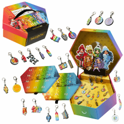 Rainbow High Adventskalender 2024 Mädchen - 23 Anhängern und Silbernes Armband