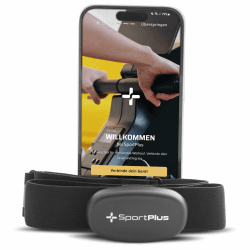 SportPlus 4.0 Herzfrequenz-Brustgurt mit App-Kompatibilität für iOS (ab 7.1), Android (ab 4.3) und Windows Phone, mit ANT+ und 5,3 kHz SP-HRM-BLE-400