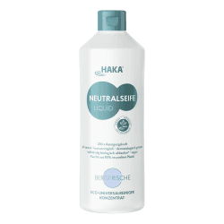HAKA Neutralseife Liquid, Allzweckreiniger, Universalreiniger für den Haushalt und Auto, pH-neutrales Reinigungsmittel, Konzentrat, Duft Bergfrische, 1L Bergfrische 1 l (1er Pack)
