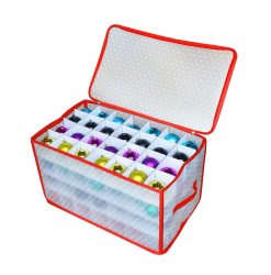 Spetebo XL Aufbewahrungsbox für Christbaumkugeln - für 112 Kugeln - Sortierbox Kiste für Weihnachtsschmuck faltbar XL / 112 Kugeln