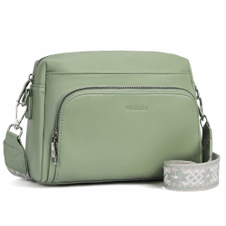 MUIIKOLA Umhängetasche Damen,Crossbody Bag Damen Klein，Damen-umhängetaschen PU Leder, Umhängetasche Damen mit Verstelbaar Schultergurt A-hellgrün
