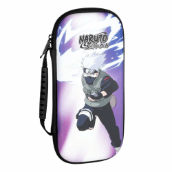 Konix Naruto Shippuden Schutz- und Transporthülle für Nintendo Switch, Switch Lite und Switch OLED - Aufbewahrung für 8 Spiele - Kakashi Chidori-Motiv Naruto x Boruto Violett - Kakashi