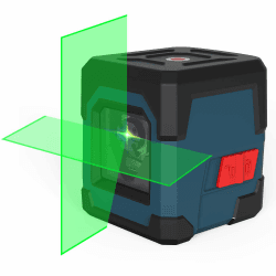 Kreuzlinienlaser Grüner, RockSeed Selbstnivellierend Linienlaser, 1m Stoßfest Drehbar Vertikale/Horizontale Grün Laser Level, IP54 Staub & Wasserschutz inkl. 2*AA Batterien & Schutztasche