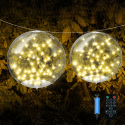 Pulsky Solar Poolbeleuchtung Schwimmende Lampen, 2 Pcs 37cm Pool Kugellampe Ip68 Wasserdichtes Pool Licht 16 Farbe mit Fernbedienung Kugel Solarlampe Deko für Pool 3000k Warmes 2Pcs 3000K warmes
