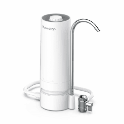 Waterdrop WD-CTF-05 Countertop Wasserfilter, 4000 Gallonen Wasserhahn Wasserfilter mit Filter Life Reminder, Reduziert Schwermetalle, Schlechten Geruch und 99% Chlor (1 Filter Enthalten) Separater Wasserhahn