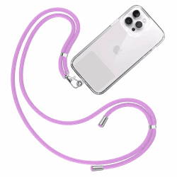 TBOC Band Handykette Schlüsselband Kette Handyschnur Zum Aufhängen Nacken Umhängen Universal für Handy mit Pad Handyband Patch Karabiner Hülle Handyhülle Lanyard Schlüsselbänder Malve