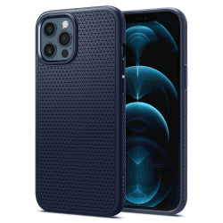 Spigen Liquid Air Hülle Kompatibel mit iPhone 12 Pro und Kompatibel mit iPhone 12 -Navy Blue iPhone 12/12 Pro Navy Blue