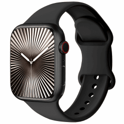 Patented Ersatzarmband Kompatibel mit Sport Apple Watch Armband 42mm 44mm 45mm 46mm 49mm,Ersatz armband Silikon Kompatibel mit iWatch SE Series 10 9 8 7 6 5 4 3 2 1 Ultra Herren Damen Schwarz 42mm(Series 3 2 1)/44mm/45mm/46mm/49mm