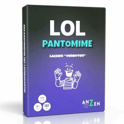 LOL Pantomime - Lachen verboten | Silvester Partyspiel für Erwachsene BZW. ab 16 Jahren | lustiges Kartenspiel für Frauen und Männer | Gesellschaftsspiel-e Mädelsabend | LOL Spiel | witziges Geschenk