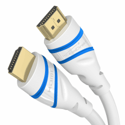 KabelDirekt – 10K & 8K HDMI Kabel, HDMI 2.1b – 1 m, erhältlich in 0,5-5 m – Zertifiziert, in Deutschland entwickelt (Ultra High Speed HDMI 2.1 Kabel für PC, PS5, Xbox, Monitor und TV – weiß) 1m Weiß
