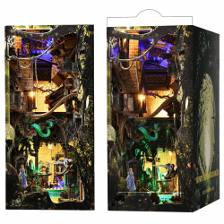 MiniCity Book Nook Kit, DIY Miniatur Puppenhaus Booknook Kit(Down The Rabbit-Hole Alice in Wonderland)