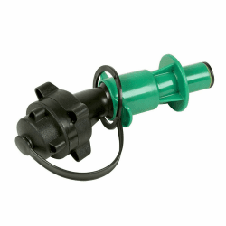 hünersdorff Sicherheits-Einfüllsystem für Doppelkanister ECO+PROFI aus HD-PE für Kettenhaftöl, schwarz/grün zum Betanken von Motor-Kettensägen, Made in Germany, 16,0 x 5,4 x 5.4 cm Grün 16,0 x 5,4 x 5.4 cm Single