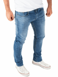 WOTEGA Herren Jeans Slim-Fit Justin 32W / 32L Mittelblau (Bijou Blue 183921)
