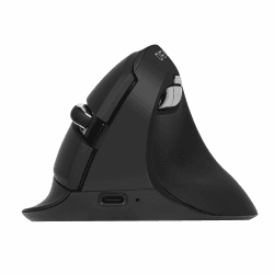 DeLUX Ergonomische Maus Kabellos, Wiederaufladbar Vertikale Maus für Kleine Hände, Leise Klicks, 6 Tasten, 4000 DPI, 2.4G/Bluetooth 5.2 Dualer Modus für Karpaltunnel (M618MINI-Schwarz) Schwarz - Wiederaufladbar