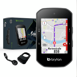 Bryton Rider S500 2,4 Zoll Farb LCD Touchscreen GPS-Fahrradcomputer Offline EU Karte, kompatibel mit Fahrradradar, 24 Std. Lange Batterielebensdauer, Navigation mit Turn-by-Turn Follow Track Rider S500E (Device Only)