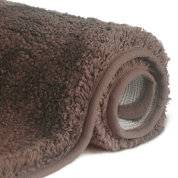 FCSDETAIL rutschfeste, Hochflor Badteppiche 70X120 cm, Maschinenwaschbare Badematte, Badvorleger mit Wasserabsorbierenden, Weichen Mikrofasern für Badewanne, Dusche und Badezimmer (Dunkelbraun) 70X120 cm Dunkelbraun