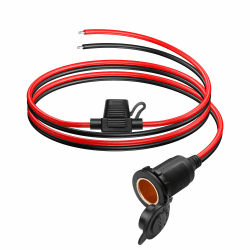 PNGKNYOCN 12V Festgewinde Zigarettenanzünder Buchse Pigtail Kabel,14AWG Wasserdicht Zigarettenanzünder Buchse Verlängerungskabel mit 20A Sicherungen（1M/3FT）