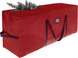 Weihnachtsbaum Aufbewahrungstasche, für Künstliche Bäume innerhalb 220 cm, Weihnachtsbaumtasche mit ReißVerschluss, 600D Oxford-Gewebe, wasserdichte Tasche für Christbaum Tannenbaum, 122x38x51cm Rot Rot 122x51x38cm