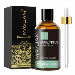 MAYJAM Eukalyptus Ätherisches Öl 100ML, Eukalyptusöl für Diffusor, Luftbefeuchter, DIY, Home，Wardrobes Eukalyptus 100 ml (1er Pack)