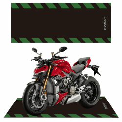 QYSaiXuan Motorradteppich Waschbar Fahrradteppich rutschfest Gummimatte für Motorrad, Fahrrad, Garage 200 x 80cm Premium Öl Auffangmatte Style-7 80 x 200 cm