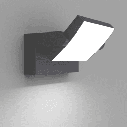 Klighten 24W Wandleuchte Aussen Innen, Wasserdicht IP65 Aussenleuchte Wand Modern Wandlampe mit Schwenkbar LED Panel Außenlampe für Terrasse Eingang, 1500 Lumen, Anthrazit, Kaltes Weiß 5700K-6000K Kaltes Weiß Anthrazit