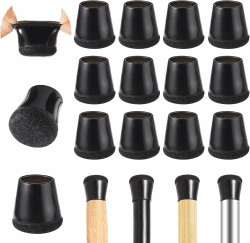 40 Stück Stuhlbeinkappen, Filzgleiter für Stühle, 14-20MM Verdickte Stuhlbeinschoner Schutzkappen für Rund Stuhlbeine zum Schutz von Böden (Kleine, Schwarz) Schwarz 14-20mm