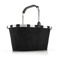 reisenthel carrybag in Schwarz – Stabiler Einkaufskorb mit viel Stauraum und praktischer Innentasche – Elegantes und wasserabweisendes Design Schwarz Single