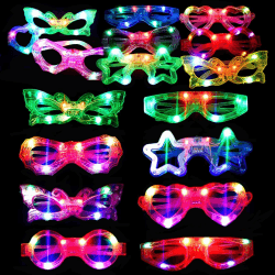 Piucrty Mitgebsel Kindergeburtstag Led Brille 12Pcs Gastgeschenke Leuchtspielzeug Kinder Rave Neon Party Gadgets Give Aways Weihnachten Partybrille Adventskalender Füllung Silvester Geschenke